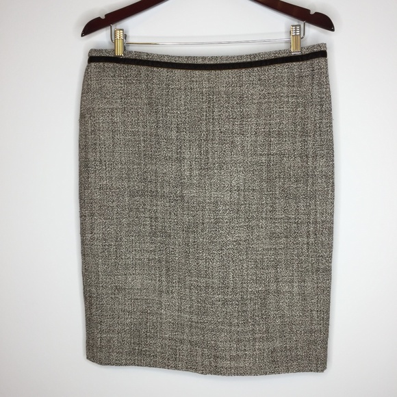 Tory Burch Brown Tweed Pencil Skirt | 10 - Picture 1 of 8